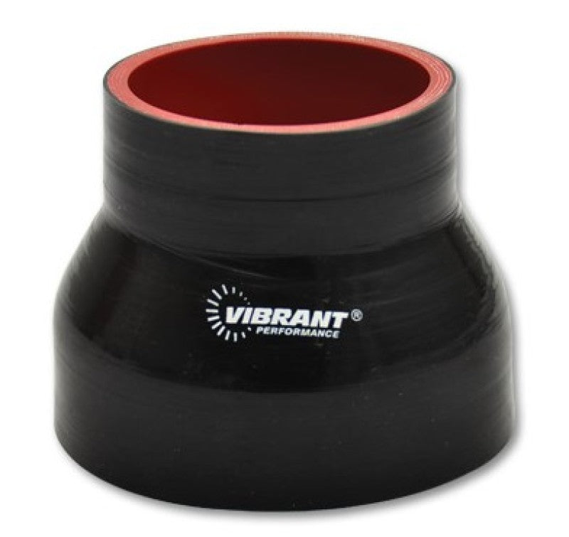 Vibrant 4 Ply Reducer Couper 1.5in ID x 1.375in ID x 3in Long - Black - Racecraft Industries