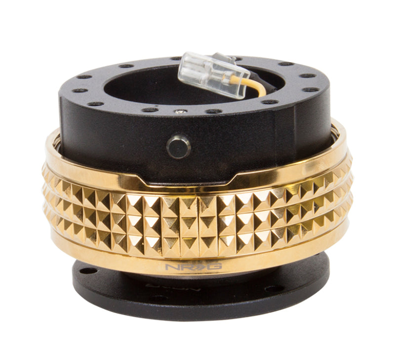 NRG Quick Release Kit - Pyramid Edition - Black Body / Chrome Gold Pyramid Ring - Racecraft Industries