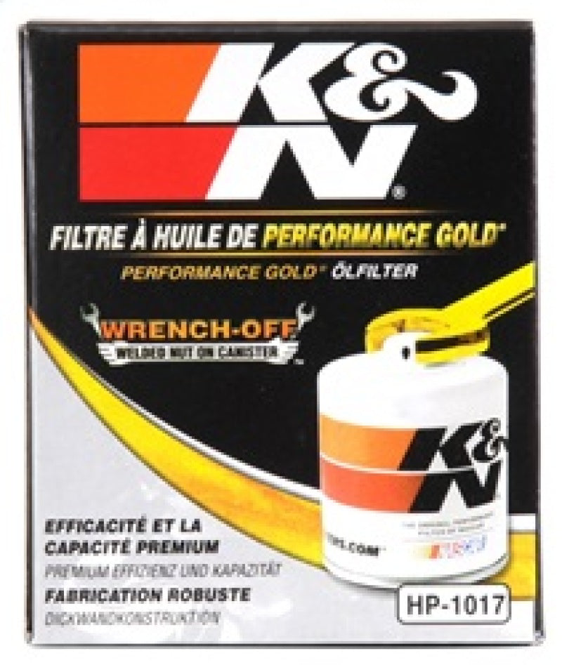 K&N 3.74inch / 2.98 OD Performance Gold Oil Filter - Racecraft Industries
