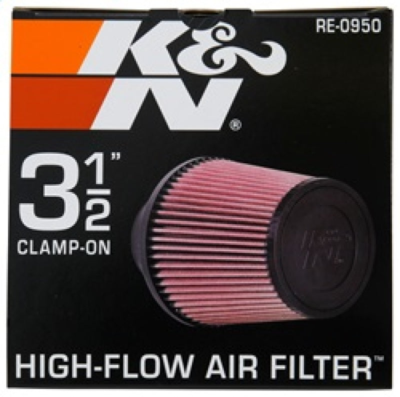K&N Universal Rubber Filter 3 1/2inch ID FLG / 6inch Base / 4-5/8inch Top / 6inch Height - Racecraft Industries