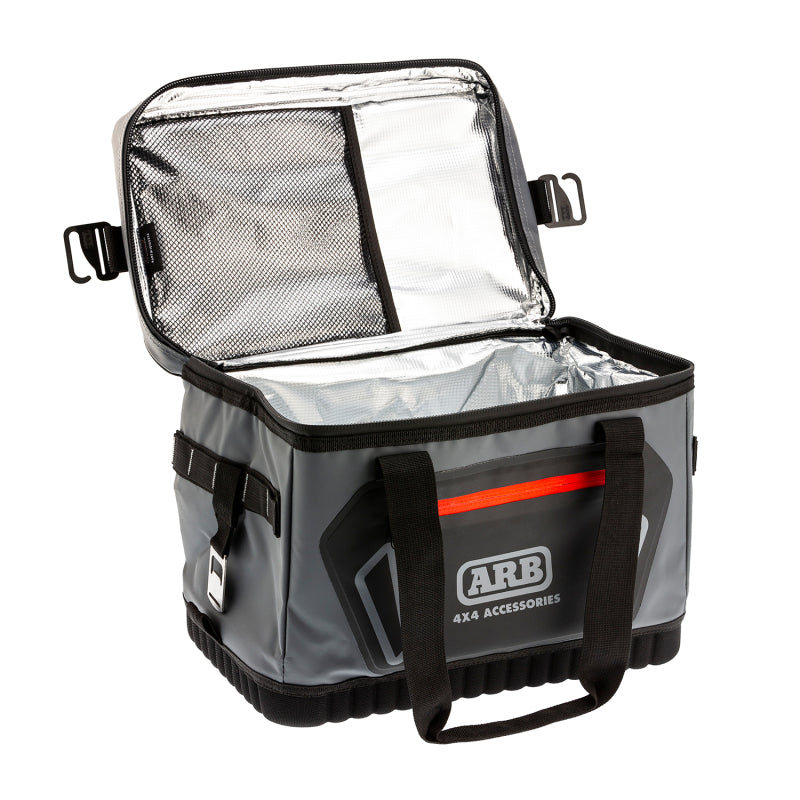 ARB Cooler Bag Charcoal w/ Red Highlights 15in L x 11in W x 9in H Holds 22 Cans - Racecraft Industries