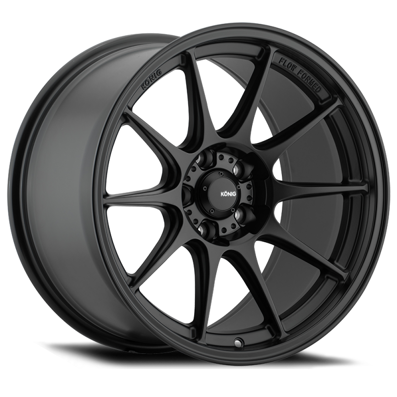 Konig Dekagram 19x9.5B 5x114.3 ET35 Semi-Matte Black - Racecraft Industries