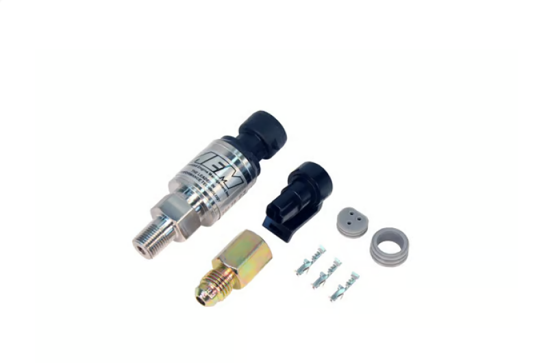 AEM 1000 PSIg Stainless Sensor Kit - 1/8in NPT Male Thread to -4 Adapter - Racecraft Industries