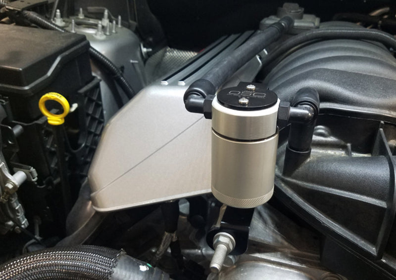 J&L 11-24 Dodge Charger SRT 6.4L Hemi Passenger Side Oil Separator 3.0 - Clear Anodized - Racecraft Industries