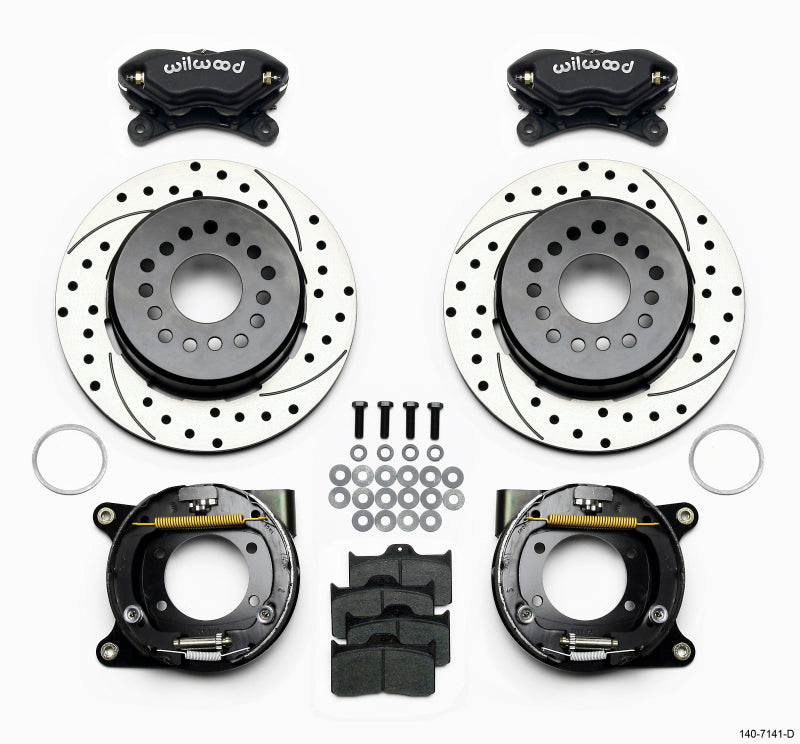 Wilwood Forged Dynalite P/S Park Brake Kit Drilled Chevy 12 Bolt w/ C-Clips - Racecraft Industries