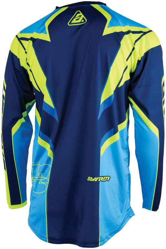 Answer 25 Syncron Envenom Jersey Blue/Hyper Acid - Large - Racecraft Industries
