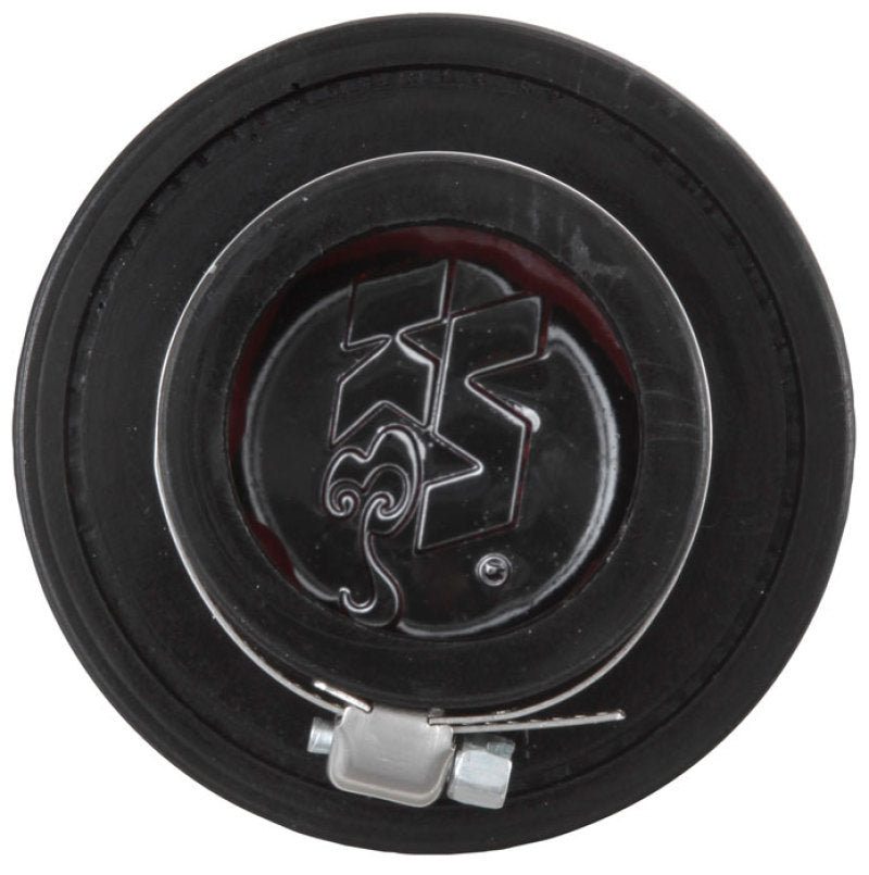 K&N 1.5in Flange ID x 3in OD x 2.5in H Chrome Finish Rubber Base Crankcase Vent Filter - Racecraft Industries