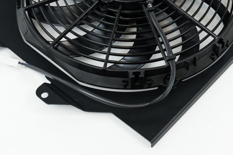 CSF 92-00 Honda Civic All-Aluminum Fan Shroud w/12in SPAL Fan - Black Finish - Racecraft Industries