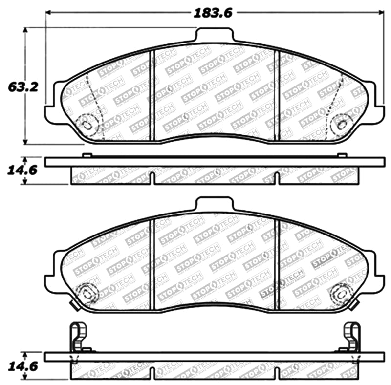 StopTech Performance 04-08 Cadillac XLR/XLR-V / 97-10 Corvette / 05-06 Pontiac GTO Front Brake Pads - Racecraft Industries