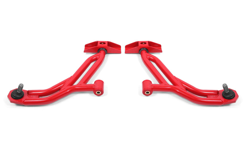 BMR 10-14 Ford Mustang / Shelby GT500 Non-Adj. Lower A-Arms (Poly/Delrin) - Red - Racecraft Industries