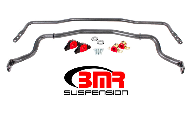 BMR 15-17 S550 Mustang Front & Rear Sway Bar Kit w/ Bushings - Black Hammertone - Racecraft Industries