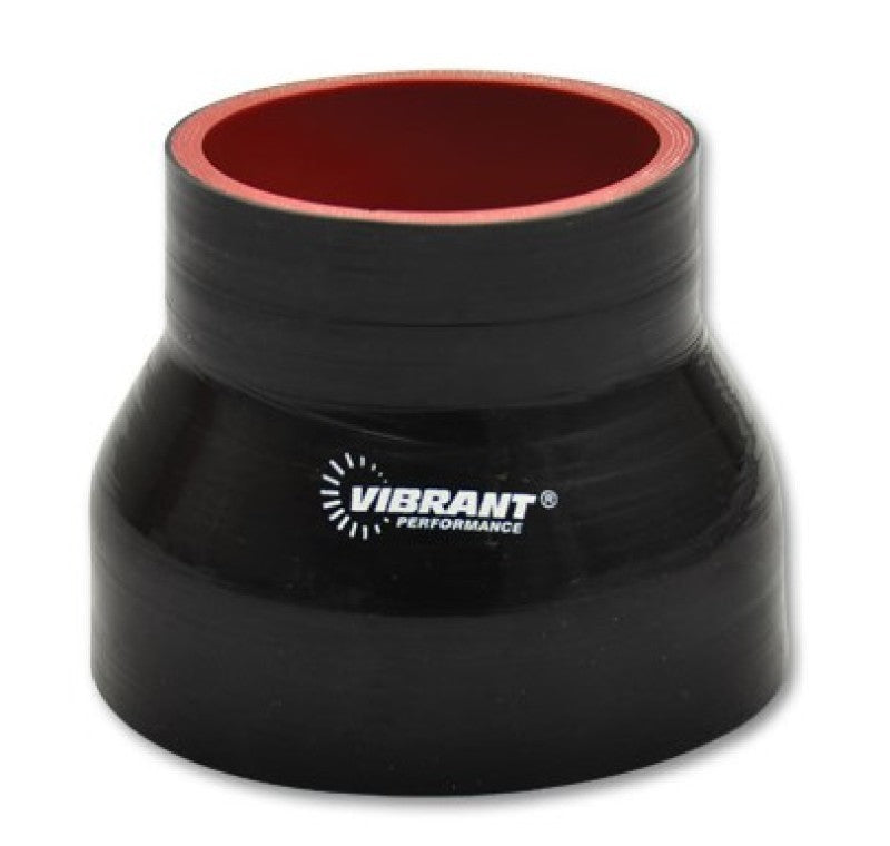 Vibrant 4 Ply Reducer Couper 3in ID x 3.75in ID x 3in Long - Black - Racecraft Industries