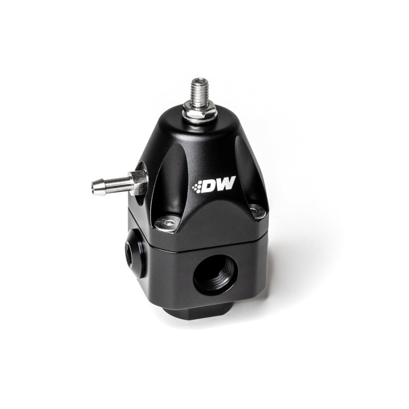 DeatschWerks DWR1000c Adjustable Fuel Pressure Regulator Dual 6AN Inlet and 6AN Outlet - Black - Racecraft Industries