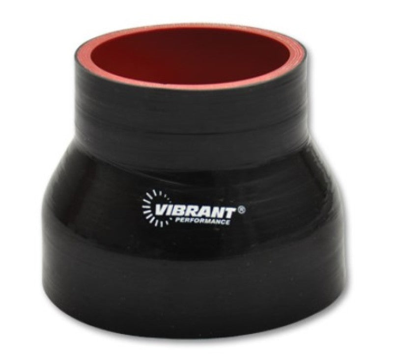 Vibrant 4 Ply Reducer Couper 3.5in ID x 3.75in ID x 3.0in Long - Black - Racecraft Industries
