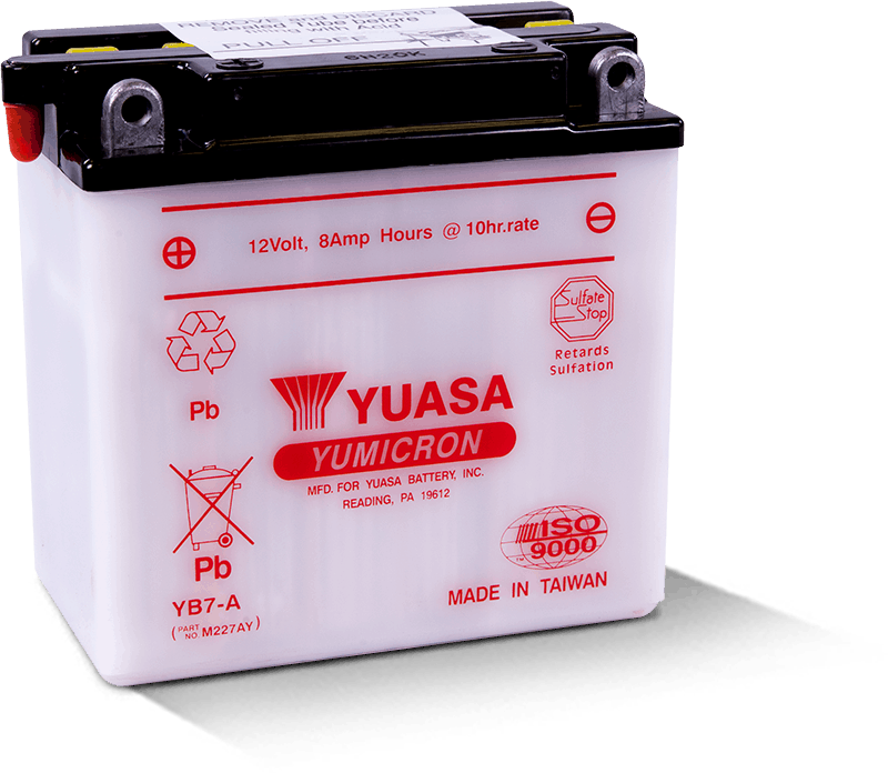 Yuasa YB7-A Yumicron 12-Volt Battery - Racecraft Industries