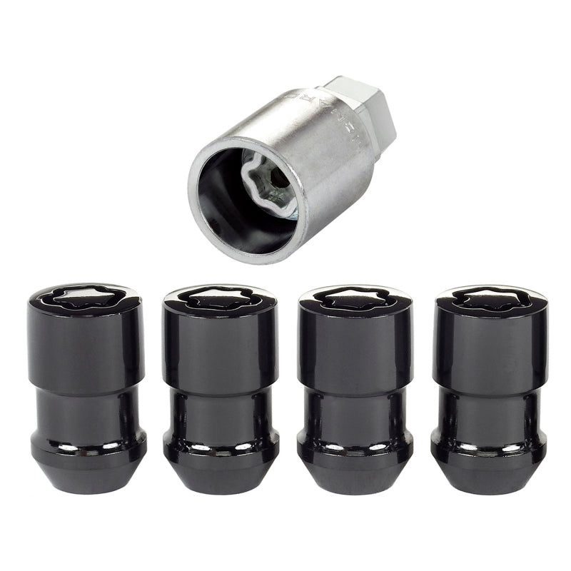 McGard Wheel Lock Nut Set - 4pk. (Cone Seat) M12X1.5 / 19mm & 21mm Dual Hex / 1.46in. Length - Black - Racecraft Industries