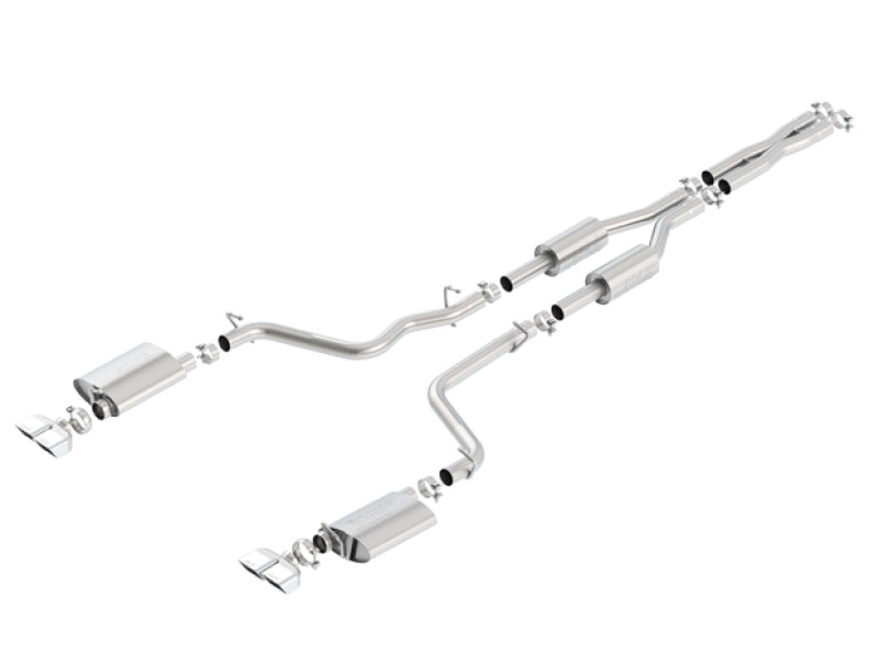 Borla 09-14 Dodge Challenger R/T 5.7L RWD 2Dr. Dual Rctgl. Angle S-Type CB Exhaust - Rear Split Exit - Racecraft Industries