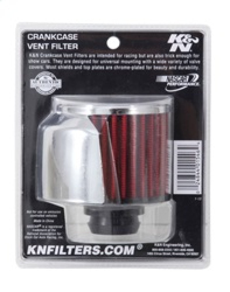 K&N 1in Flange L x 3in OD x 2.5in Height Clamp On Crankcase Vent Filter - Racecraft Industries