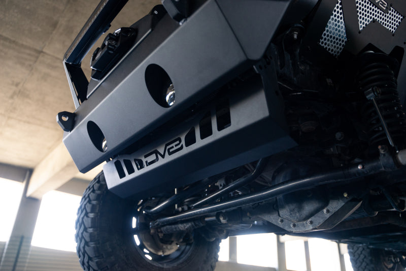 DV8 Offroad 18-23 Jeep Wrangler JL/JT Front Bumper Sway-Bar Disconnect Motor Skid Plate - Racecraft Industries