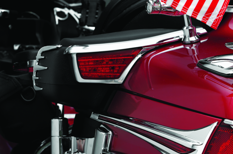 Kuryakyn L.E.D. Passenger Armrest Trim With Turn Signal 06-17 GL1800 Chrome - Racecraft Industries