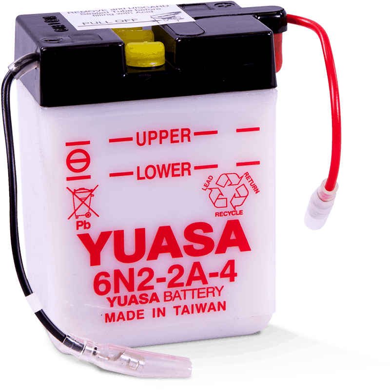 Yuasa 6N2-2A-4 Conventional 6-Volt Battery - Racecraft Industries
