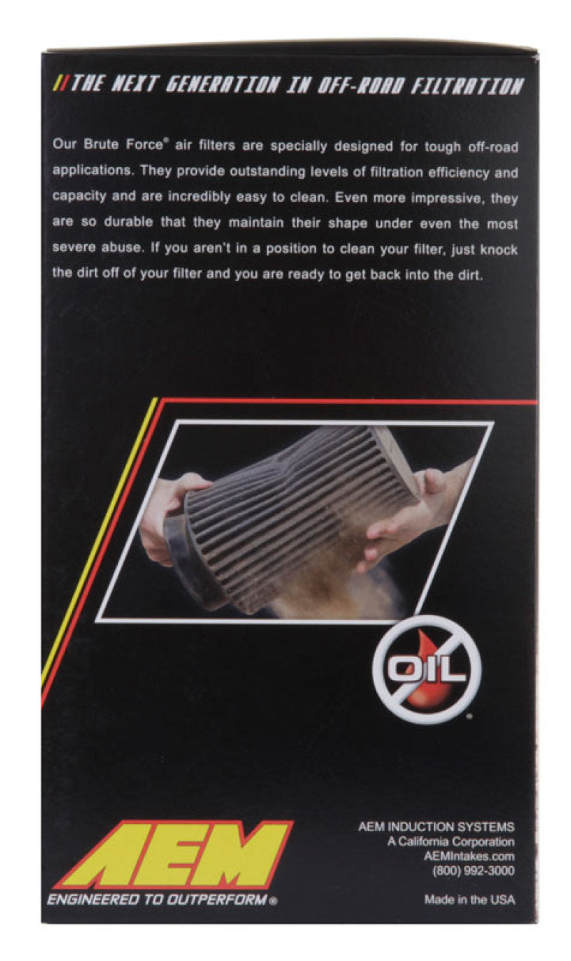 AEM Dryflow 3.5in. X 7in. Round Tapered Air Filter - Racecraft Industries