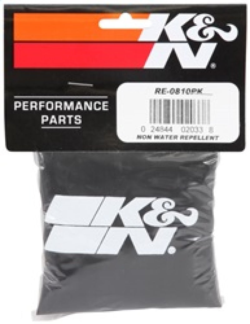 K&N Universal Round Tapered Filter Wrap - Black - 6in Base ID x 4.625in Top ID x 9in Height - Racecraft Industries