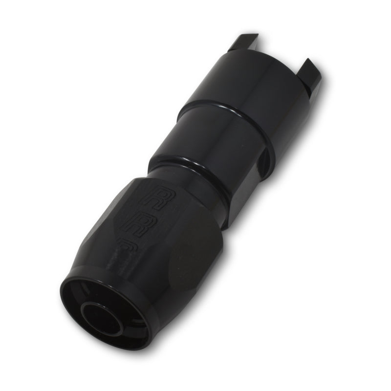 Russell Performance 5/16in SAE Quick Disc Female to -6 Hose Black Straight Degree Hose End - Racecraft Industries