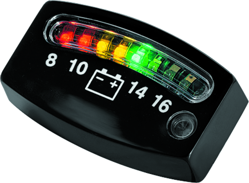 Kuryakyn LED Battery Gauge Universal Black - Racecraft Industries