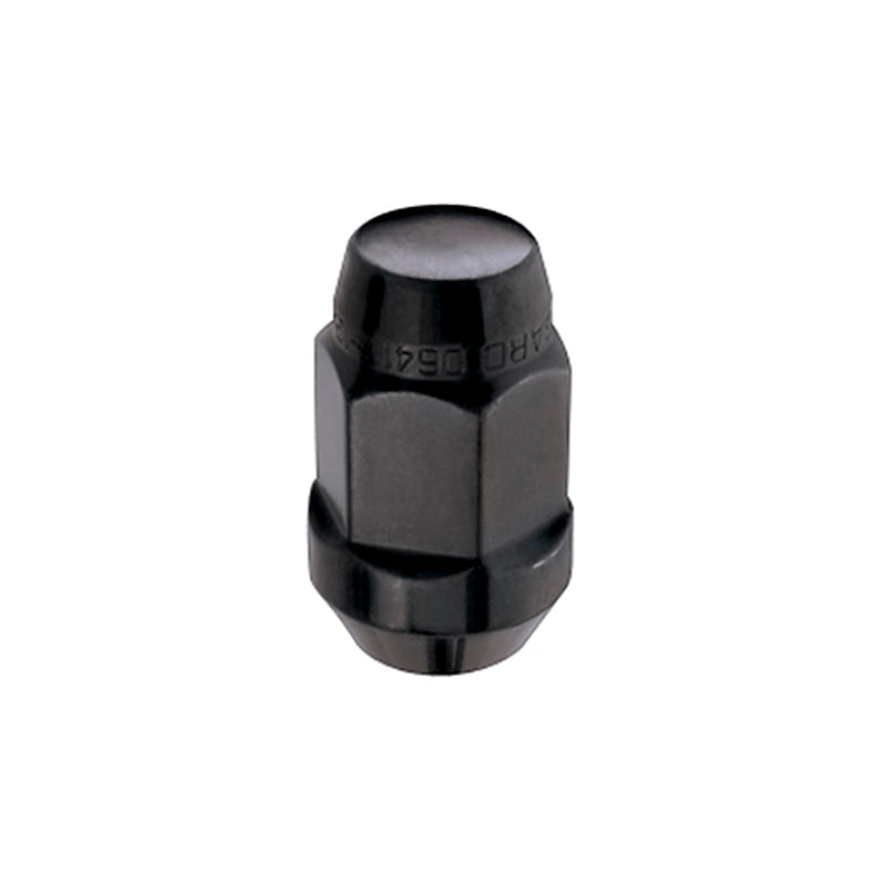 McGard Hex Lug Nut (Cone Seat Bulge Style) M12X1.5 / 3/4 Hex / 1.45in. Length (4-Pack) - Black - Racecraft Industries