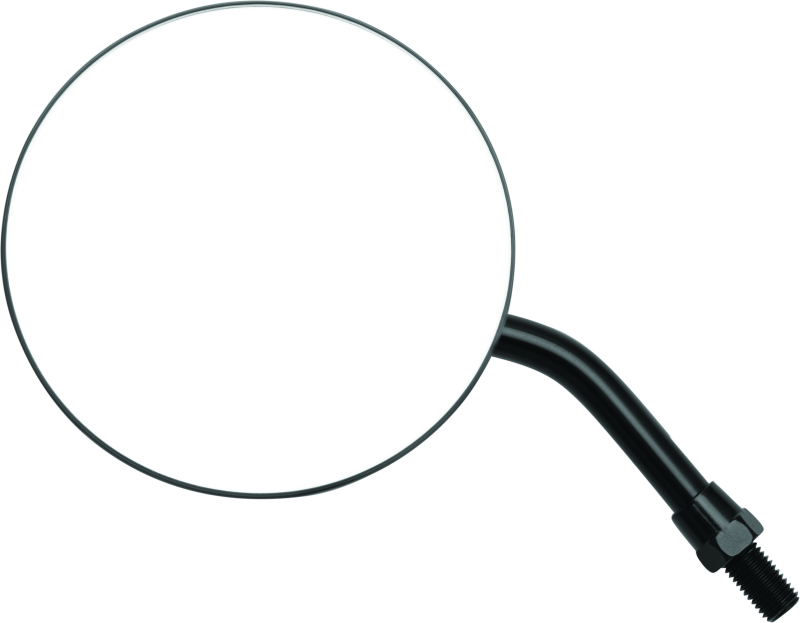 BikeMaster 4in Adjustable Round Mirror 10mm - Each - Black - Racecraft Industries