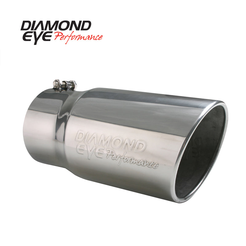 Diamond Eye TIP 4in-5inX12in BOLT-ON ROLLED ANGLE 15-DEGREE ANGLE CUT: EMBOSSED DIAMOND EYE - Racecraft Industries