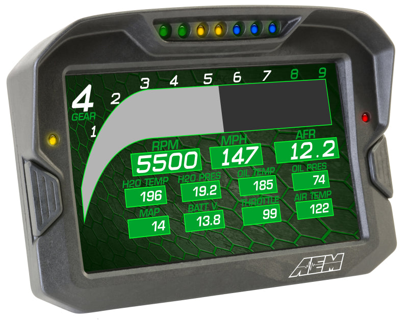 AEM CD-7 Logging GPS Enabled Race Dash Carbon Fiber Digital Display w/o VDM (CAN Input Only) - Racecraft Industries
