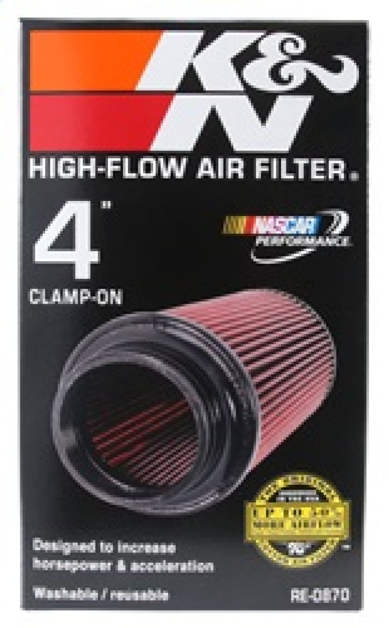K&N Universal Rubber Filter 4inch FLG / 6inch OD-B / 4-5/8inch OD-T / 9inch H - Racecraft Industries