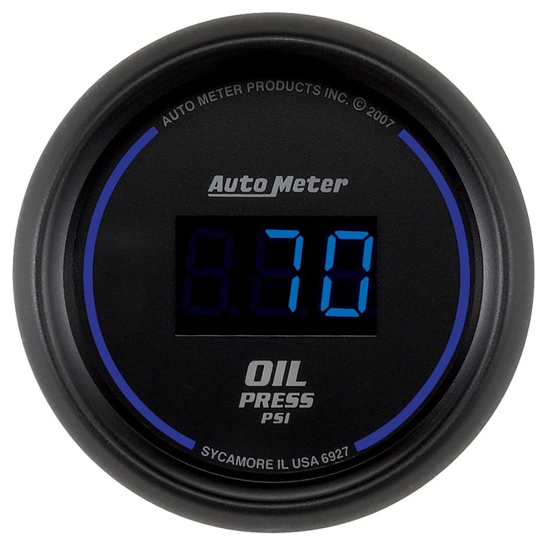 Autometer Cobalt Digital 52.4mm Black 0-100psi Oil Pressure Gauge - Racecraft Industries