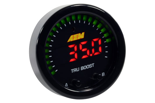 AEM X-Series Tru-Boost Controller Gauge w/ Boost Control Solenoid 80PSIg Internal MAP Sensor - Racecraft Industries