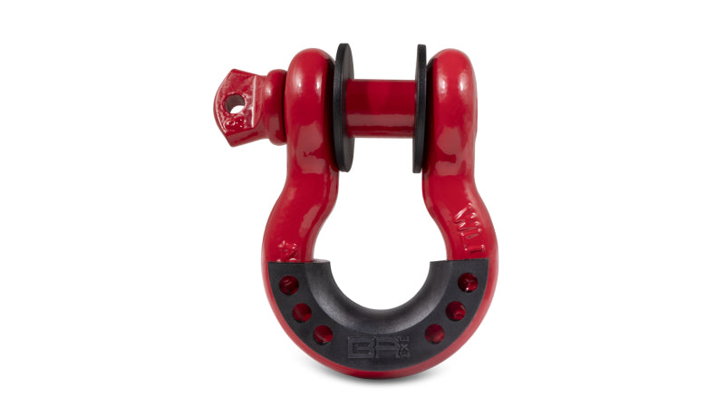 Body Armor 4x4 3/4in Red D-Ring with Black Isolators Single - Racecraft Industries