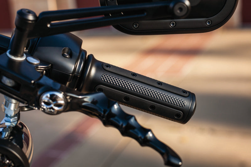 Kuryakyn Heavy Industry Grips Dual Cable Black - Racecraft Industries
