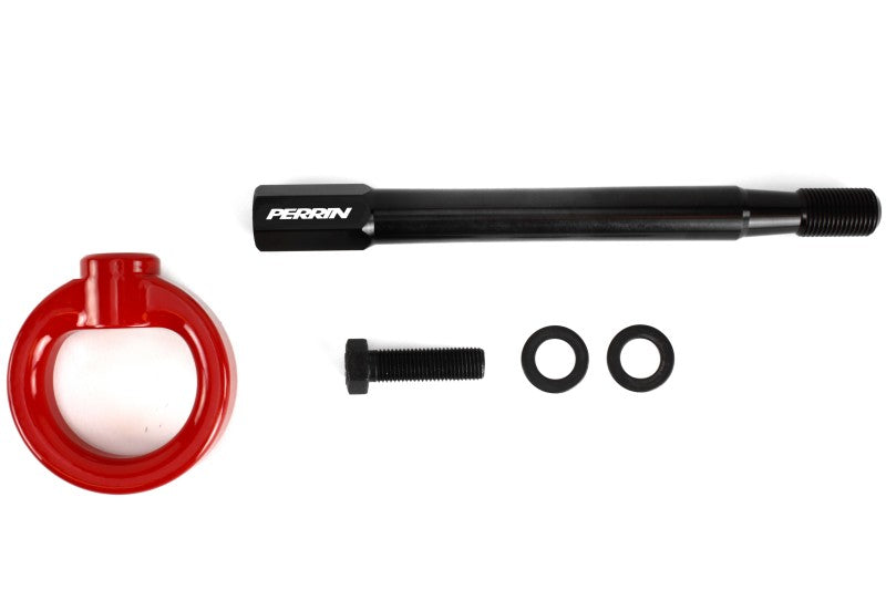 Perrin 08-14 Subaru WRX/STI Tow Hook Kit (Front) - Red - Racecraft Industries