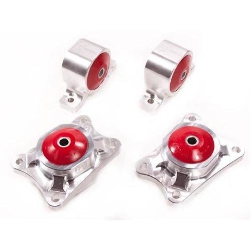 Innovative 00-09 Honda S2000 F-Series Silver Aluminum Mounts 75A Bushings Billet Rear Diff Mounts - Racecraft Industries