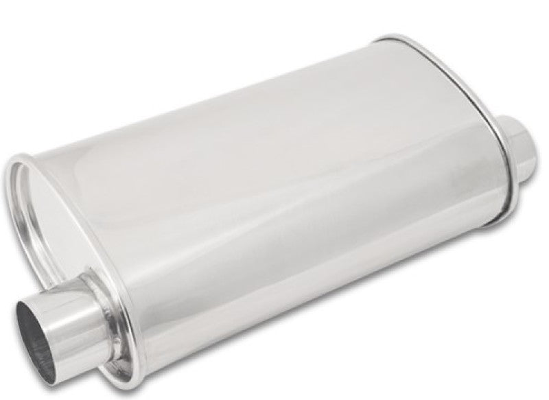 Vibrant StreetPower Oval Muffler 5in x 9in x 15in - 2.5in inlet/outlet (Offset-Offset Same Side) - Racecraft Industries