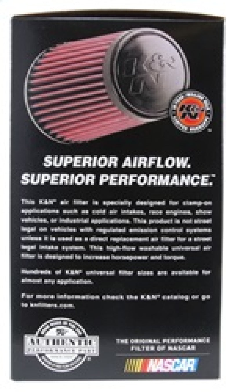 K&N Universal Rubber Filter 4inch FLG / 6inch OD-B / 4-5/8inch OD-T / 9inch H - Racecraft Industries