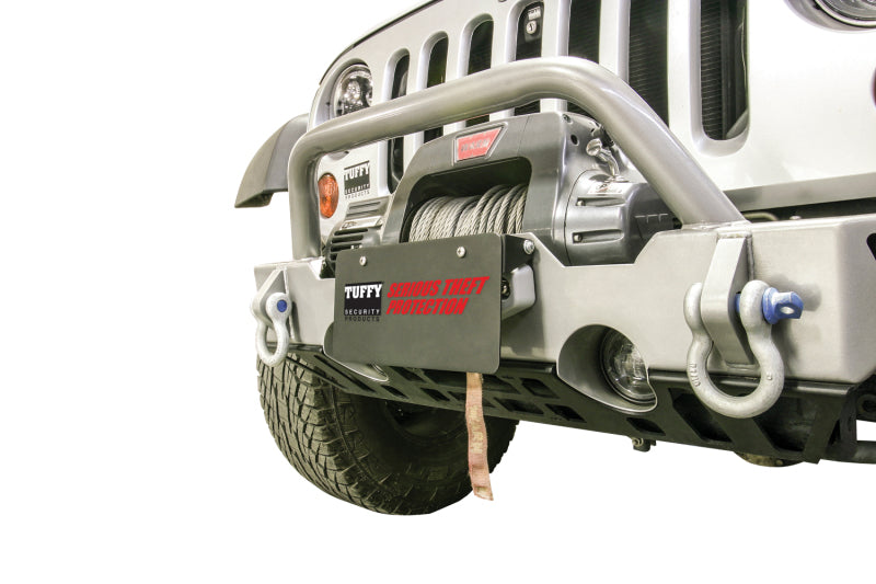 Tuffy Flipup License Plate Holder- Winch W/Hawse- Blk - Racecraft Industries
