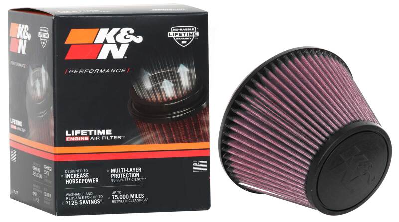 K&N Universal Clamp-On Air Filter 6in FLG / 7-1/2in B / 4-1/2in T / 5in H - Racecraft Industries