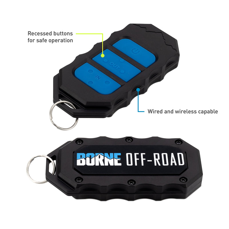 Borne Off-Road 10K Winch - Red Synthetic Rope - Racecraft Industries