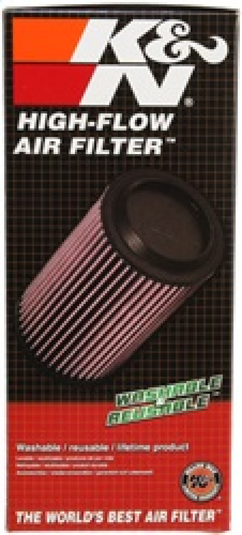 K&N Universal Rubber Filter 4inch FLG / 6inch OD-B / 4-5/8inch OD-T / 12inch H - Racecraft Industries