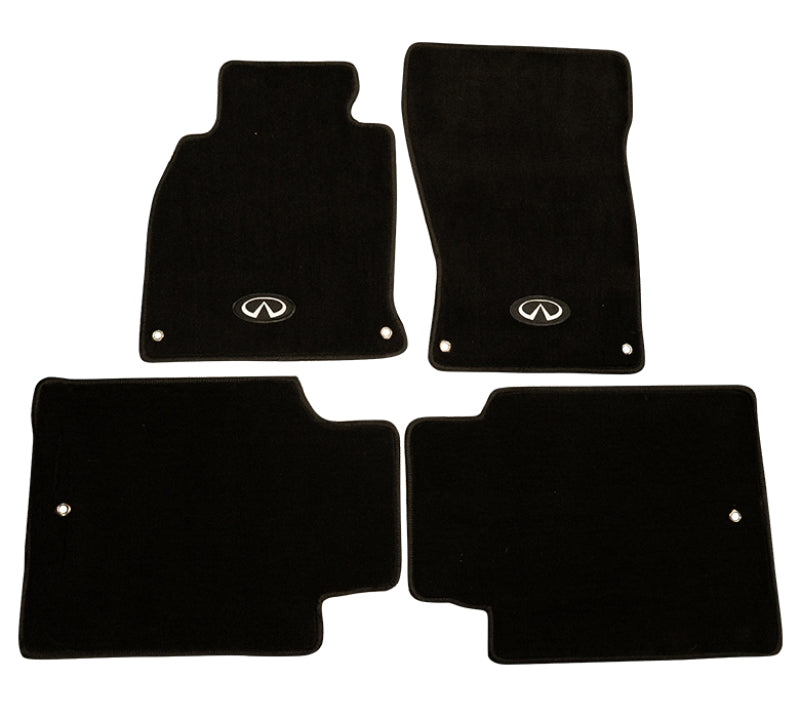 NRG Floor Mats - 13+ Infinity Q70 w/ Infiniti Emblem Logo (4 pieces) - Racecraft Industries