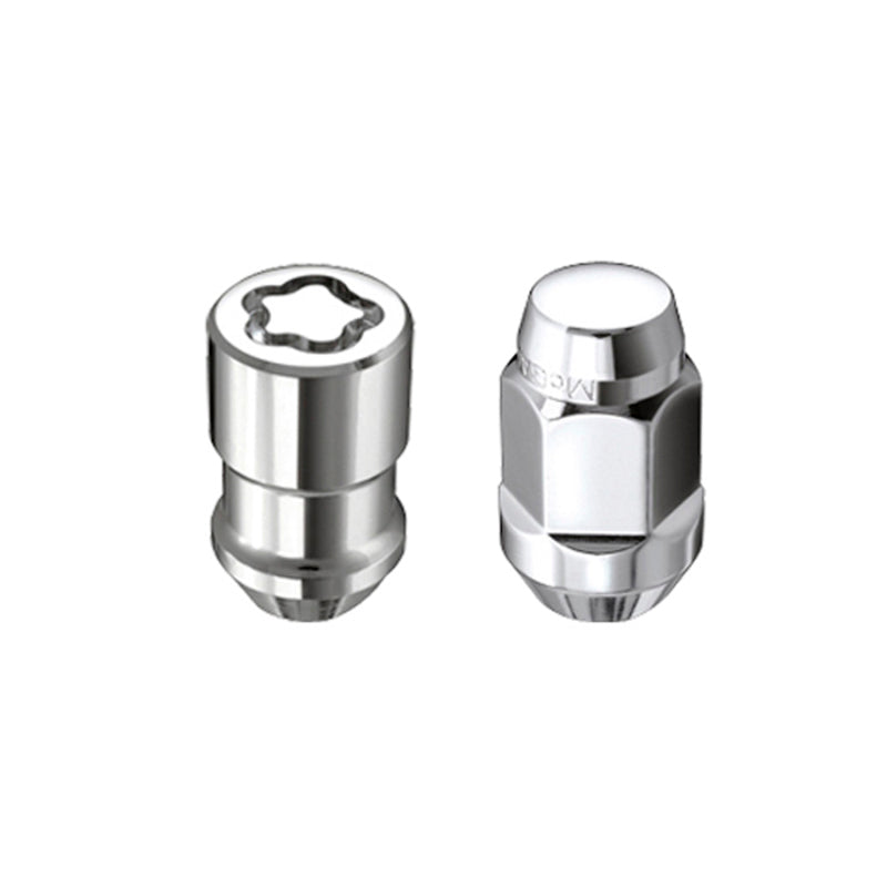 McGard 5 Lug Hex Install Kit w/Locks (Cone Seat Nut / Bulge) M12X1.5 / 3/4 Hex / 1.45in L - Chrome - Racecraft Industries