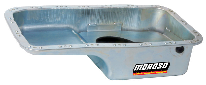 Moroso Acura/Honda 1.6L B16A3 Stock (w/Oil Drainbacks) Wet Sump 4qt 6in Steel Oil Pan - Racecraft Industries