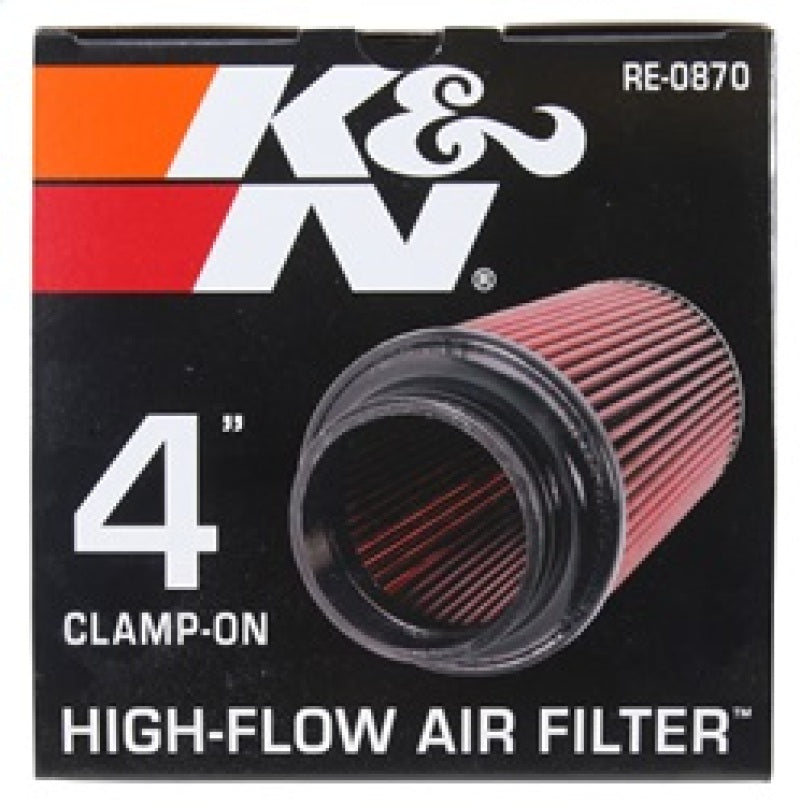 K&N Universal Rubber Filter 4inch FLG / 6inch OD-B / 4-5/8inch OD-T / 9inch H - Racecraft Industries